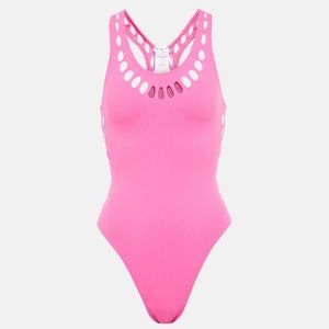 Alaia cut out racer back Pink swimsuit